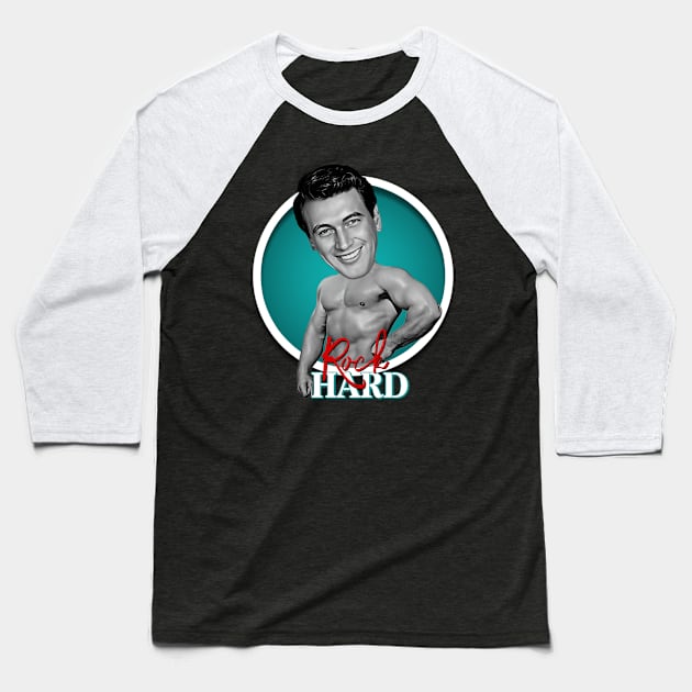 Rock Hudson Baseball T-Shirt by Indecent Designs